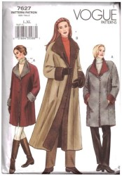 7627 VOGUE  Easy FIT REVERSIBLE COAT LENGTHS PATTERN XS-M, L-XL choice